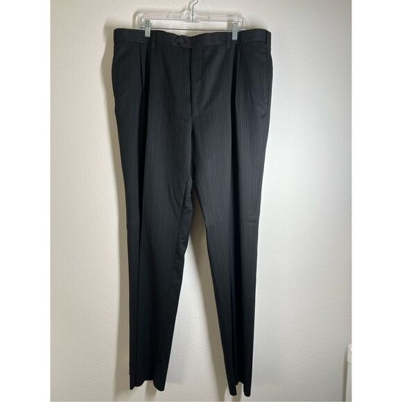Exclusive of Ornamentation 100% Wool stripe dress Pants smart trousers W 43L 36 - Picture 1 of 12